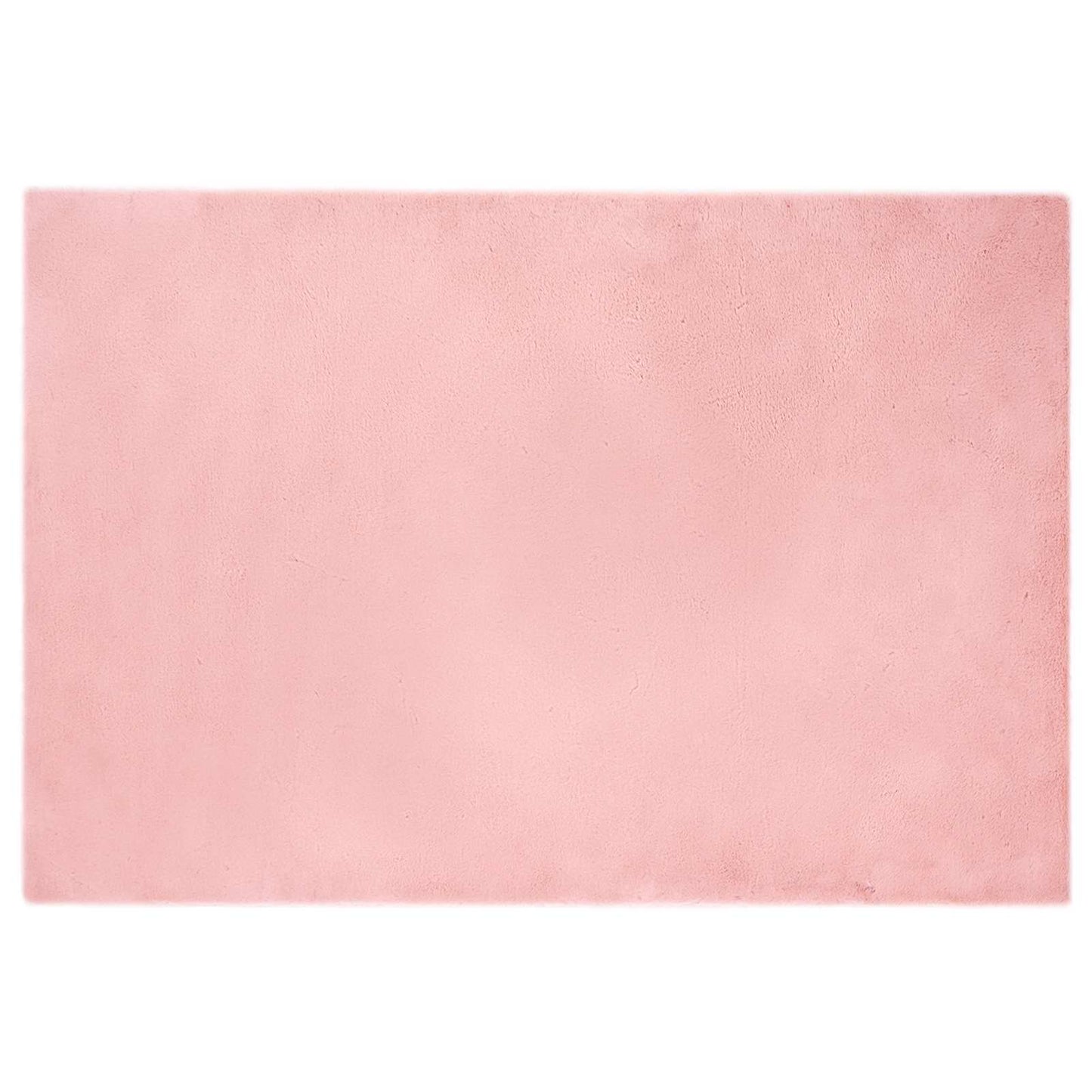 Vidaxl nep konijnenbont tapijt olite roze 120 x 170 cm polyester