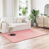 Vidaxl nep konijnenbont tapijt olite roze 140 x 200 cm polyester