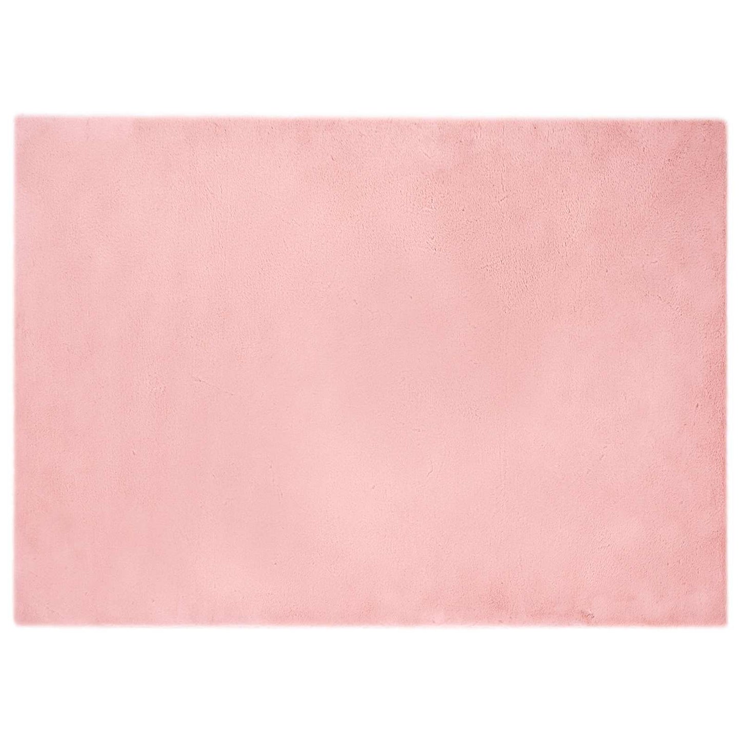 Vidaxl nep konijnenbont tapijt olite roze 200 x 280 cm polyester