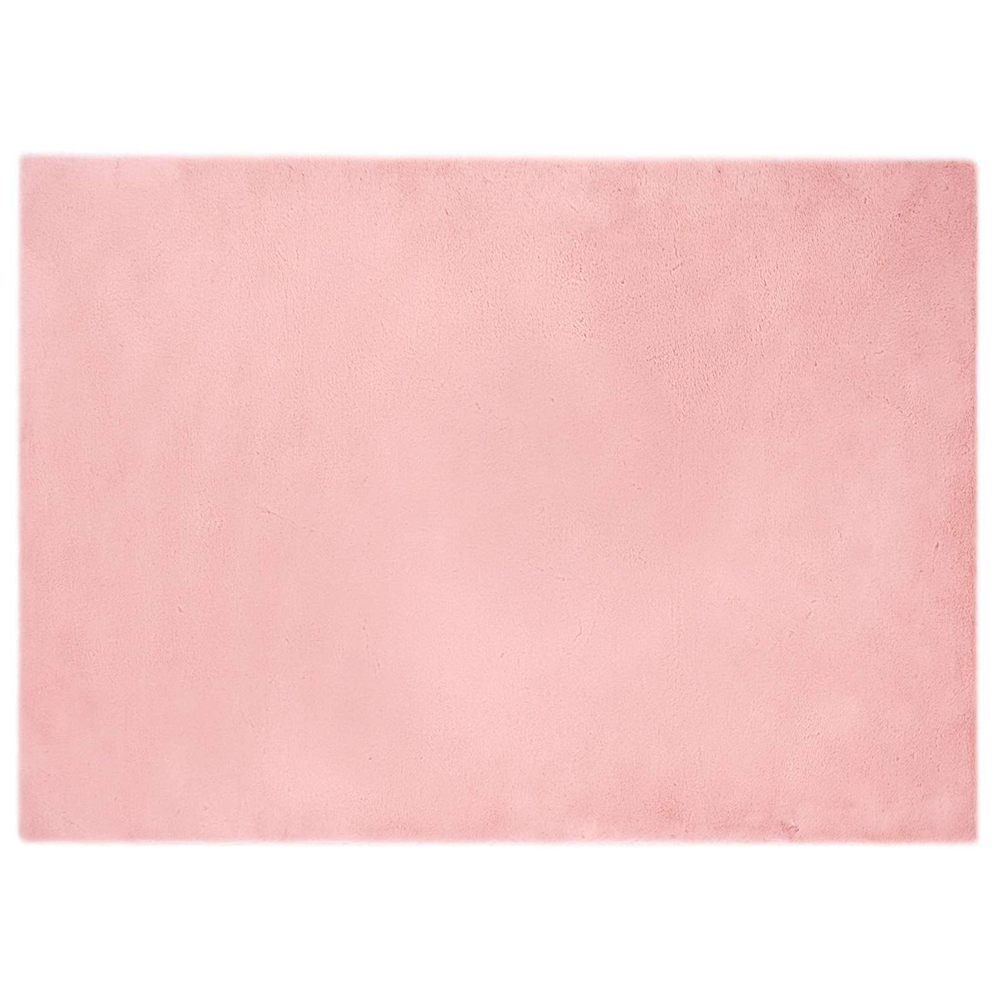 Vidaxl nep konijnenbont tapijt olite roze 240 x 340 cm polyester