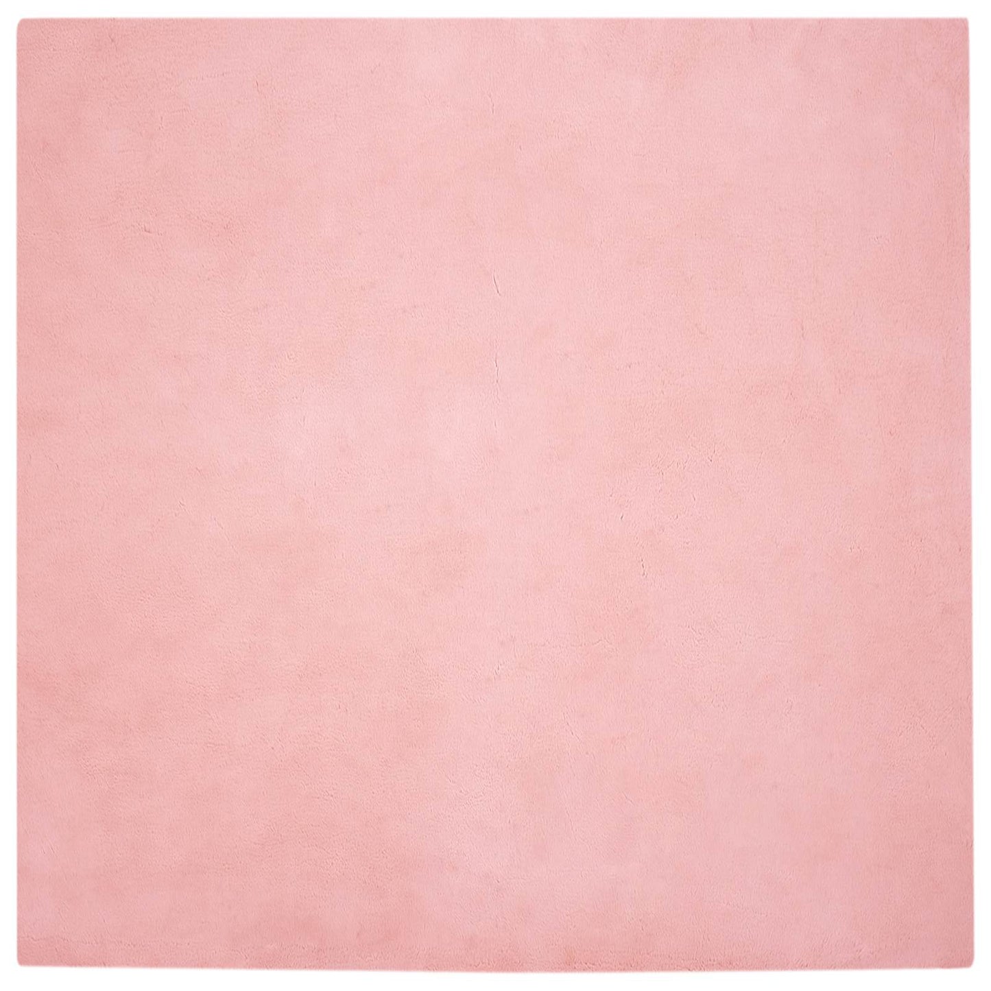 Vidaxl nep konijnenbont tapijt olite roze 240 x 240 cm polyester
