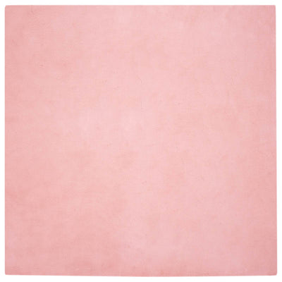 Vidaxl nep konijnenbont tapijt olite roze 240 x 240 cm polyester