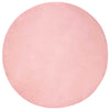 Vidaxl nep konijnenbont tapijt olite roze ø 200 cm polyester
