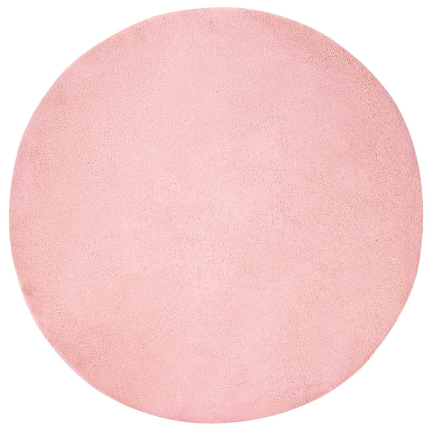 Vidaxl nep konijnenbont tapijt olite roze ø 200 cm polyester