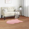 Vidaxl nep konijnenbont tapijt olite roze 60 x 90 cm polyester