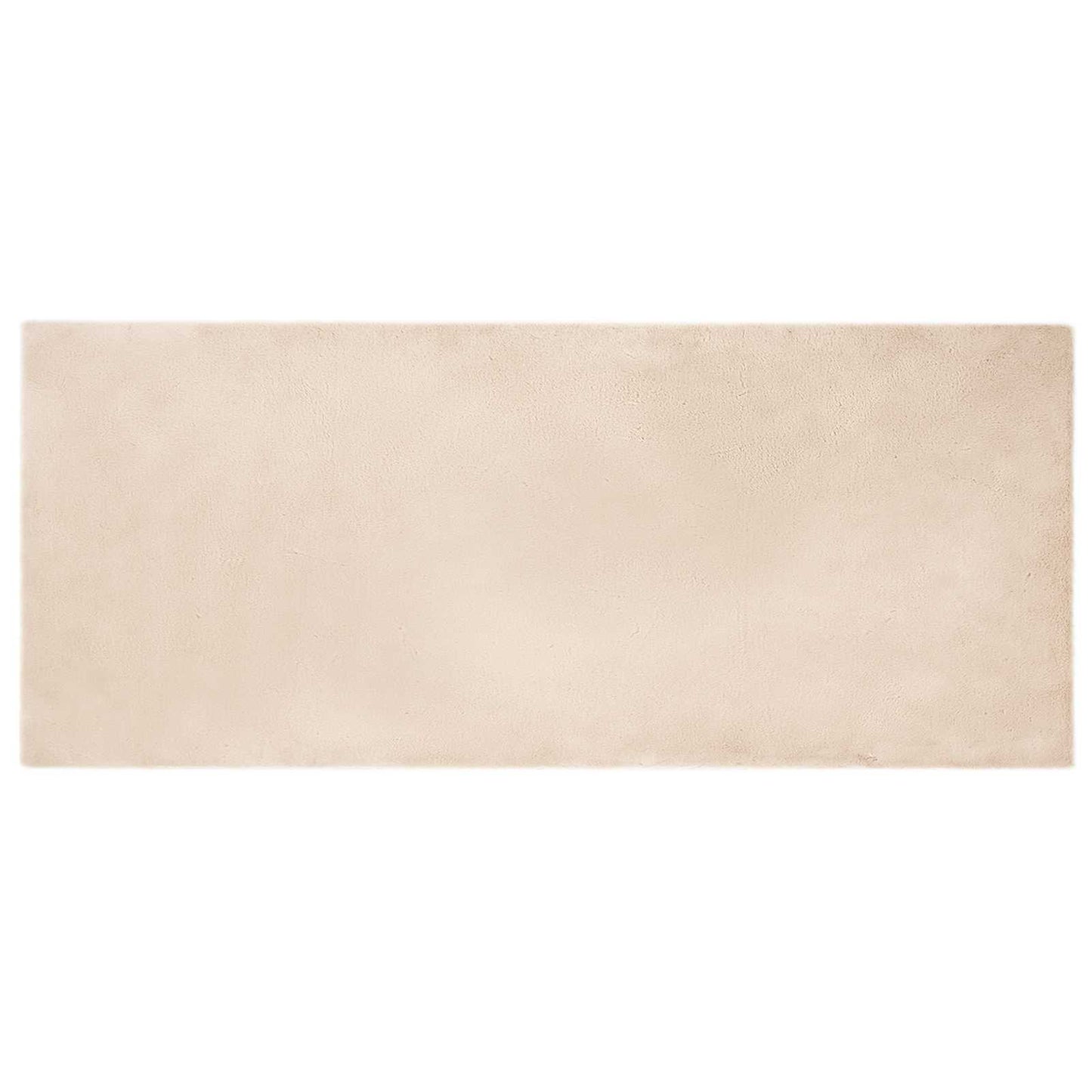 Vidaxl nep konijnenbont tapijt olite taupe 80 x 200 cm polyester