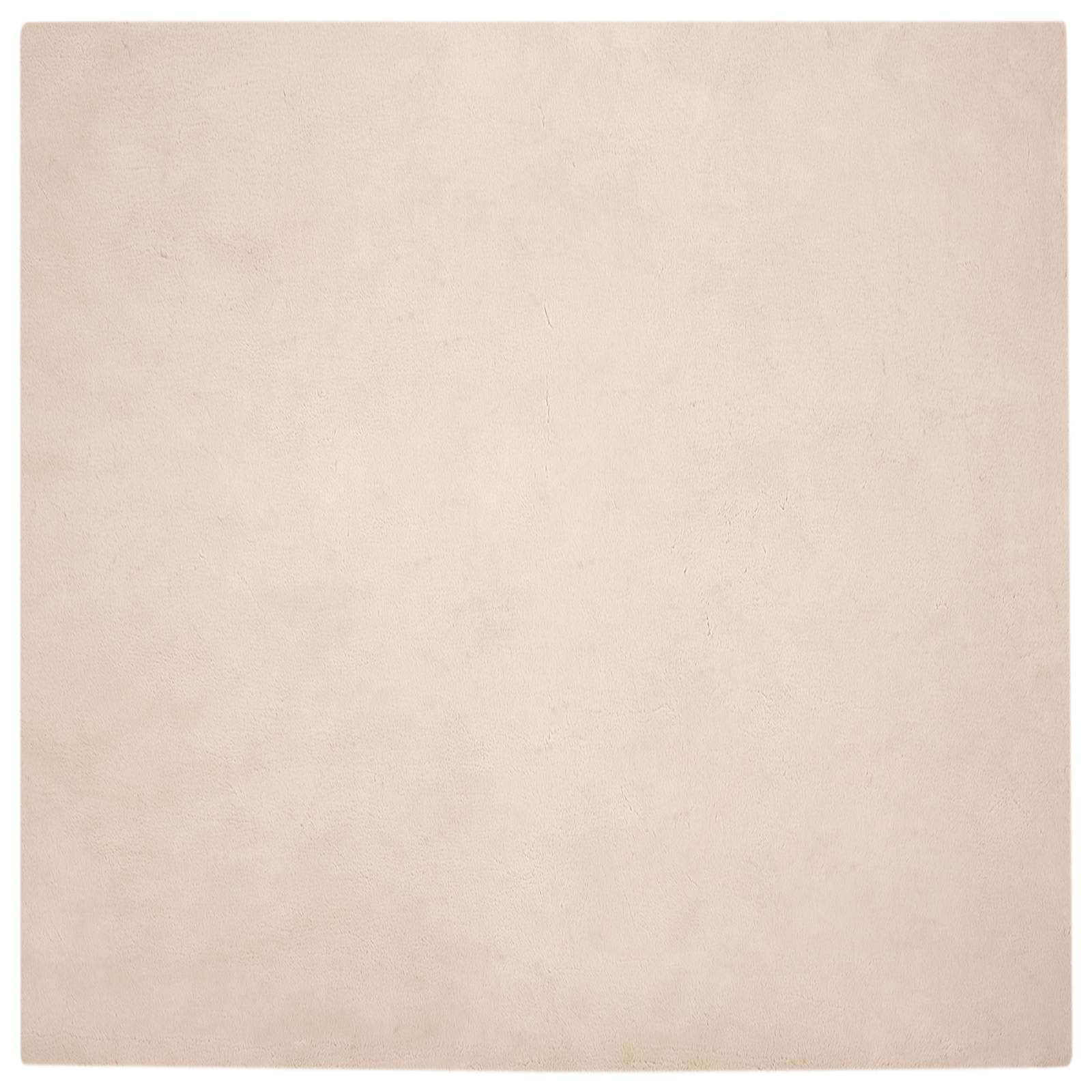Vidaxl nep konijnenbont tapijt olite taupe 200 x 200 cm polyester
