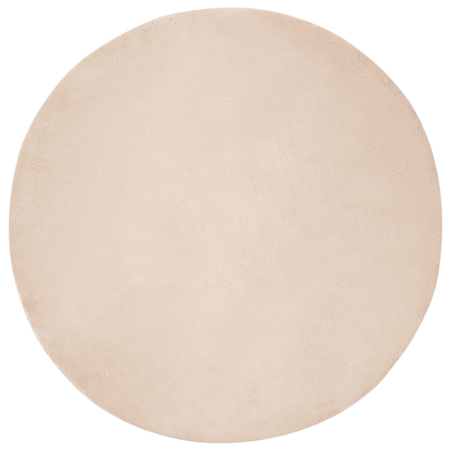 Vidaxl nep konijnenbont tapijt olite taupe ø 160 cm polyester