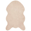 Vidaxl nep konijnenbont tapijt olite taupe 60 x 90 cm polyester