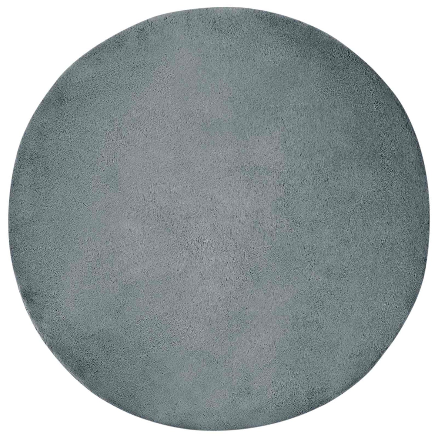 Vidaxl nep konijnenbont tapijt olite antraciet ø 120 cm polyester