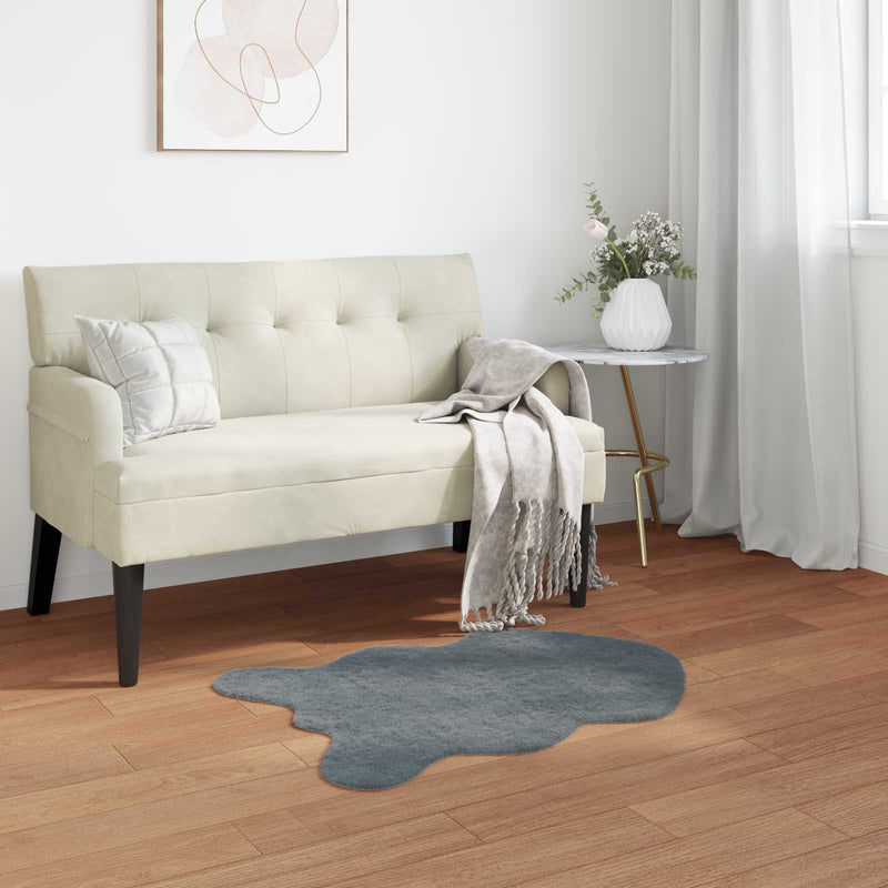 Vidaxl nep konijnenbont tapijt olite antraciet 60 x 90 cm polyester