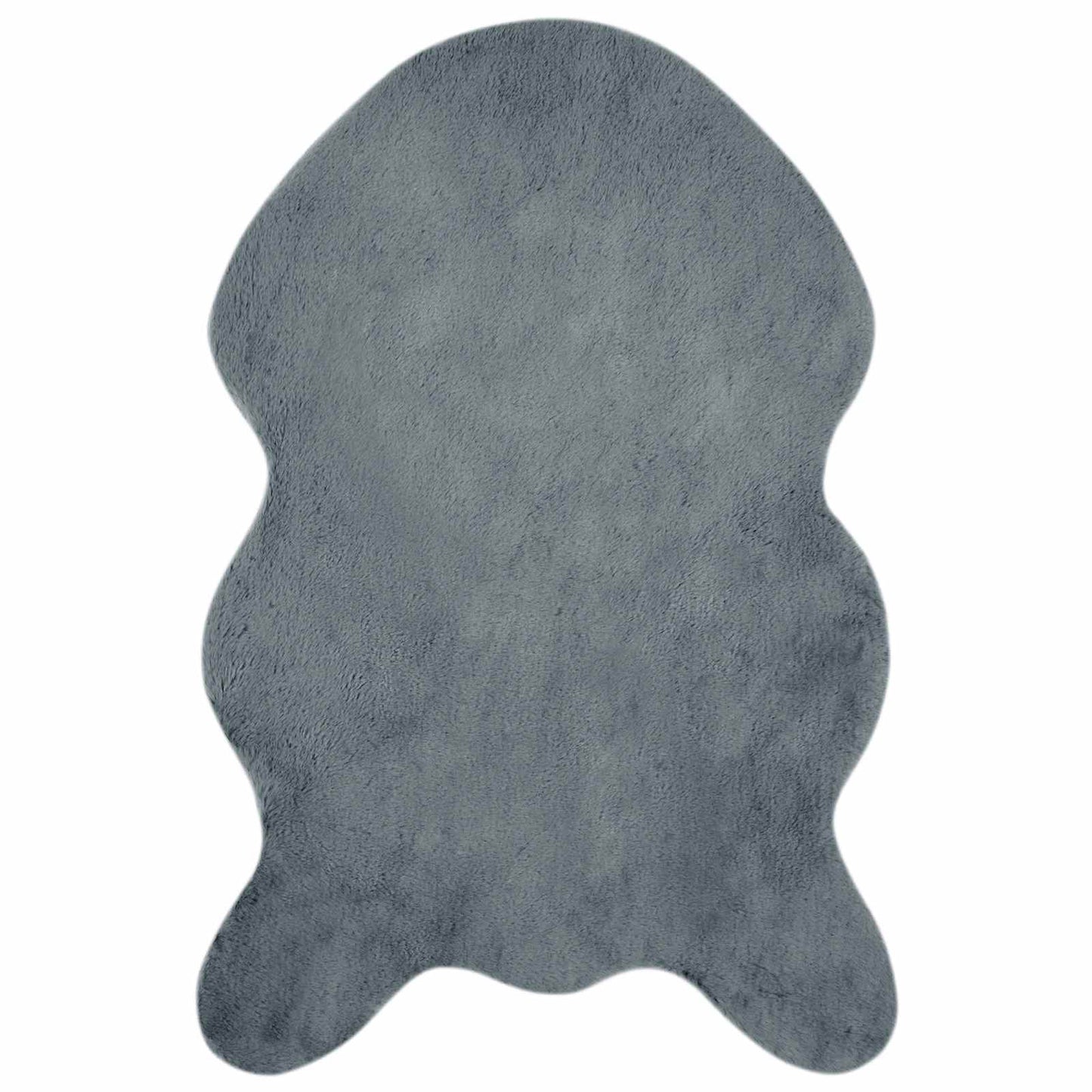 Vidaxl nep konijnenbont tapijt olite antraciet 80 x 120 cm polyester