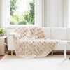 Vidaxl neppels konijnenbont deken olite 4 pcs beige 150 x 220 cm