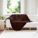 Vidaxl neppels konijnenbont deken olite kameel 220 x 240 cm polyester