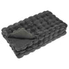 Vidaxl neppels konijnenbont deken olite donkergrijs 130 x 150 cm