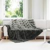 Vidaxl neppels konijnenbont deken olite donkergrijs 220 x 240 cm