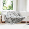 Vidaxl neppels konijnenbont deken olite grijs 220 x 240 cm polyester