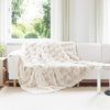 Vidaxl neppels konijnenbont deken olite 4 pcs wit 240 x 270 cm
