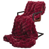 Vidaxl neppels konijnenbont deken olite bordeaux rood 150 x 220 cm