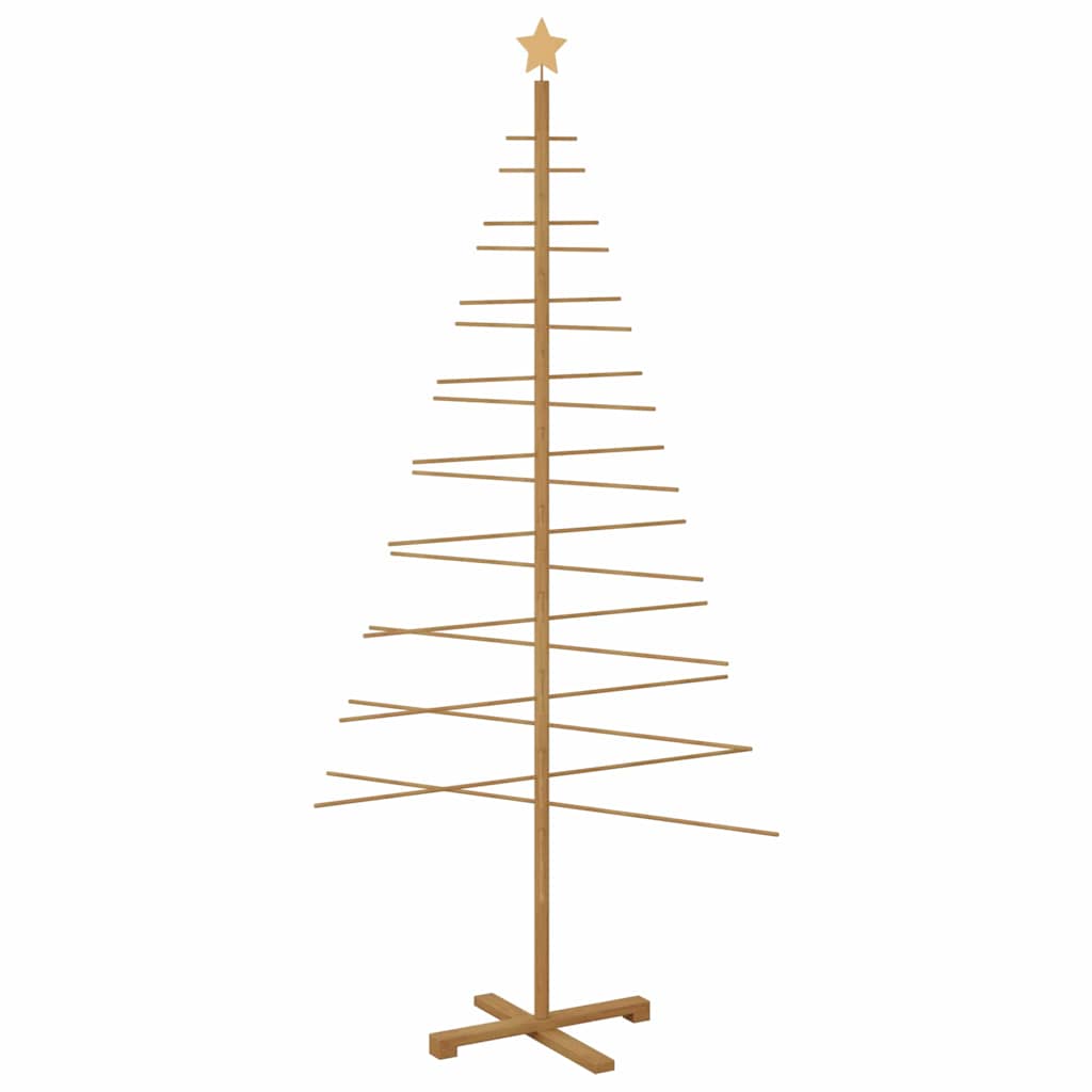 Árbol de Navidad de madera VidaXL con bambú estándar marrón 210 cm