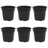 VidaXL macetero redondo 6 piezas negro ø 15 x 12 cm plástico