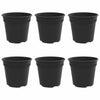 Vidaxl macetero redondo 6 piezas negro ø 17 x 14 cm plástico