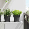 Vidaxx macetero redondo 6 piezas negro ø 19 x 16 cm plástico