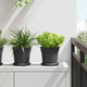 Vidaxl floreros redondos 24 piezas negro ø 15,5 x 2 cm plástico