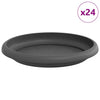 Vidaxl floreros redondos 24 piezas negro ø 15,5 x 2 cm plástico