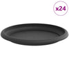 Vidaxl floreros redondos 24 piezas negro ø 17,5 x 2 cm plástico