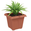 Vidaxl vierkante bloempot 6 pcs baksteenrood 20 x 20 x 16 cm kunststof