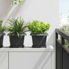 Vidaxx macetero cuadrado 6 piezas negro 23 x 23 x 17,5 cm plástico