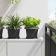 Vidaxx macetero cuadrado 6 piezas negro 23 x 23 x 17,5 cm plástico