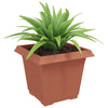 Vidaxl vierkante bloempot 24 pcs baksteenrood 33 x 33 x 26 cm