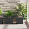 Vidaxx macetero cuadrado 24 piezas negro 33 x 33 x 26 cm plástico