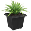 Vidaxx macetero cuadrado 24 piezas negro 33 x 33 x 26 cm plástico