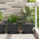 VidaXL macetero cuadrado 24 piezas negro 38 x 38 x 30 cm plástico