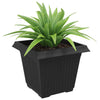 Vidaxxl macetero cuadrado 24 piezas negro 43 x 43 x 33,5 cm plástico