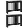 Vidaxl radiatorafdekking 2 pcs zwart 112 x 19 x 81,5cm bewerkt hout