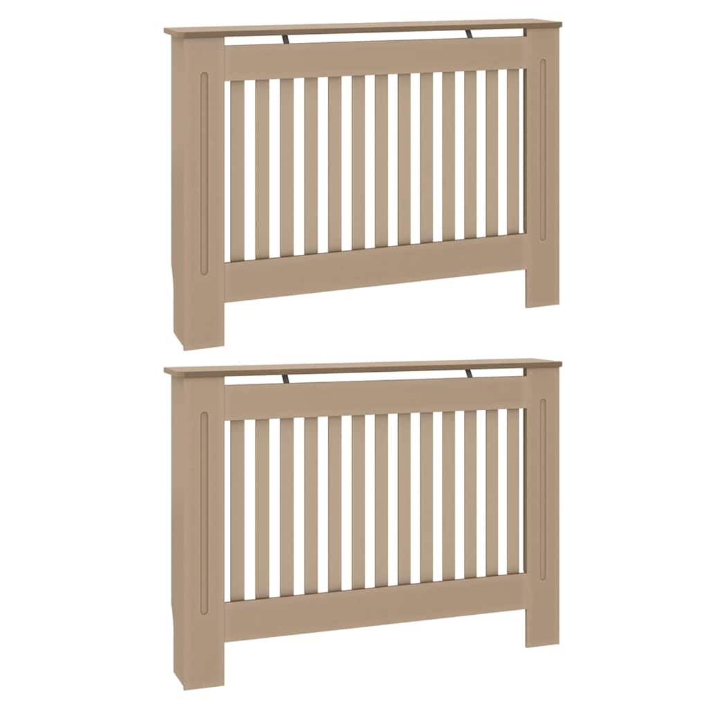 Copritermosifone Vidaxxl 2 pezzi marrone 112 x 19 x 81,5 cm in MDF