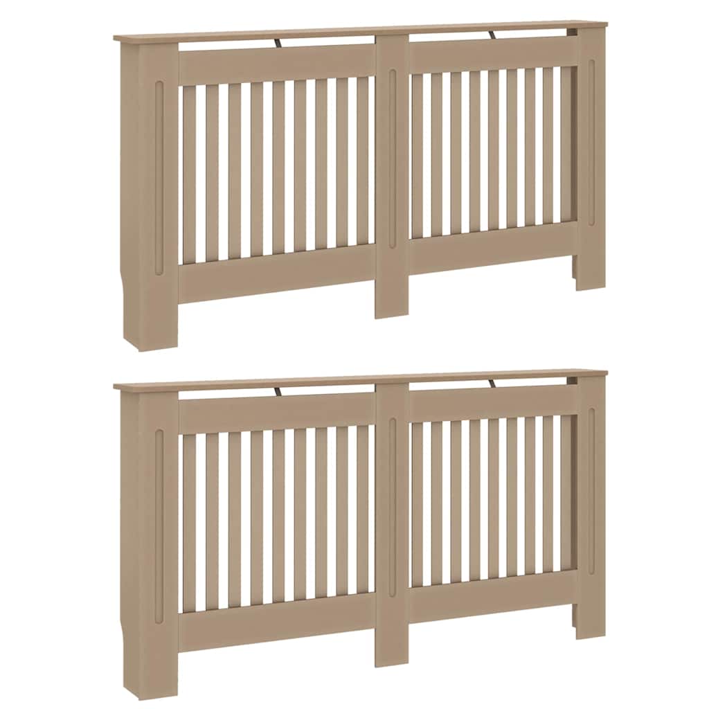 Copritermosifone Vidaxxl 2 pezzi marrone 152 x 19 x 81,5 cm in MDF