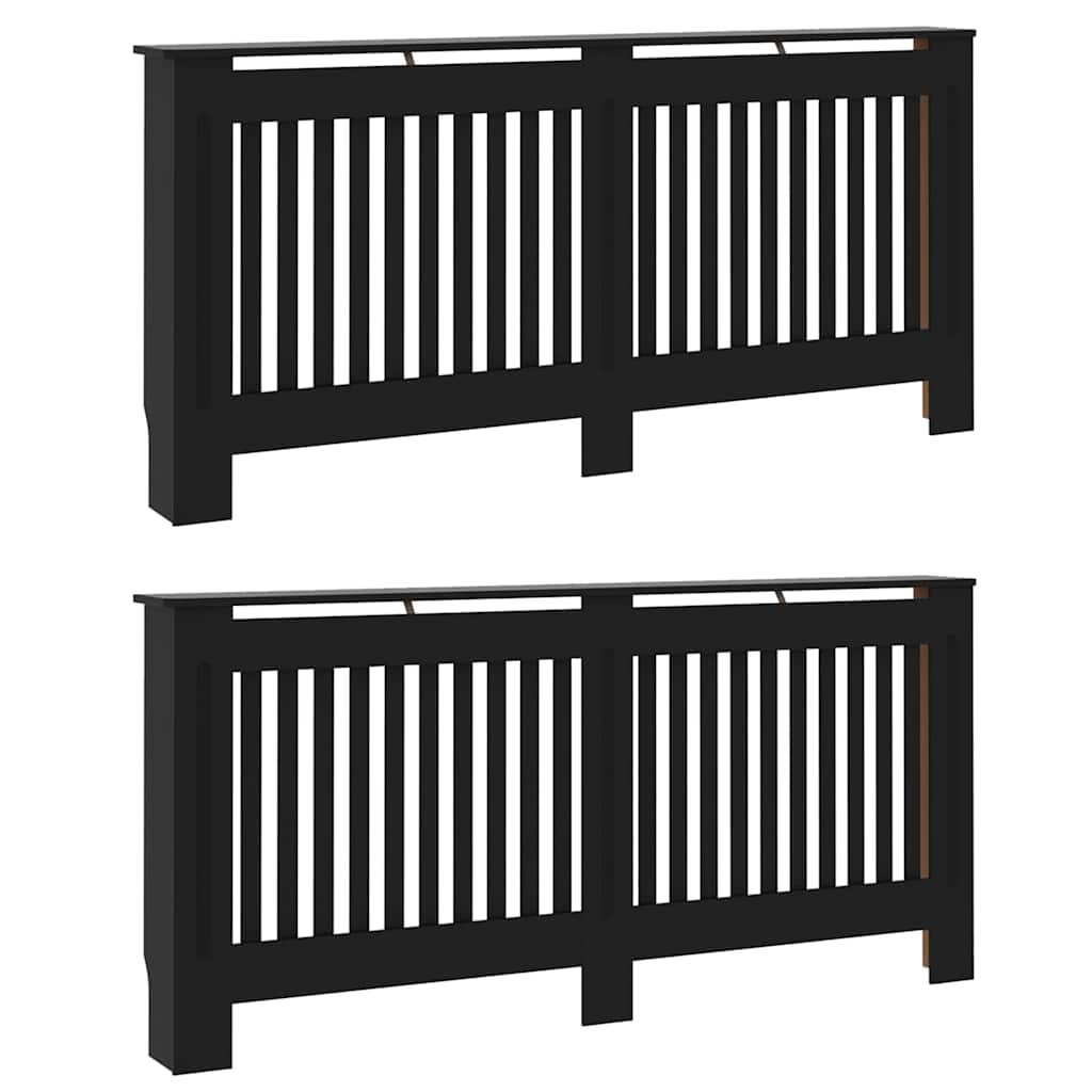Copritermosifone Vidaxxl 2 pezzi nero 172 x 19 x 81,5 cm in derivati del legno