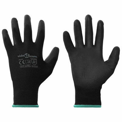 Guanti da lavoro VidaXL 12 pezzi neri 11 xxl poliestere