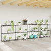 Supporto per piante Vidaxx a 3 livelli nero 400 x 32 x 104 cm in acciaio