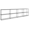 Supporto per piante Vidaxx a 3 livelli nero 400 x 32 x 104 cm in acciaio