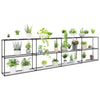 Supporto per piante Vidaxx a 3 livelli nero 400 x 32 x 104 cm in acciaio
