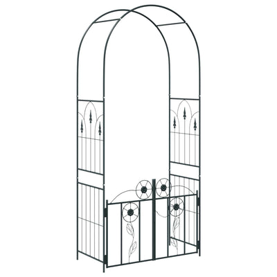 Vidaxl tuin boog met slot zwart 102 x 50 x 218 cm