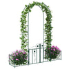 Arco da giardino Vidaxxl con serratura verde 203 x 50 x 218 cm