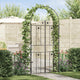 Vidaxl arco de jardín liso negro 115 x 37 x 226 cm