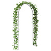 VidaXL Arco da giardino fiori nero 115 x 37 x 231 cm